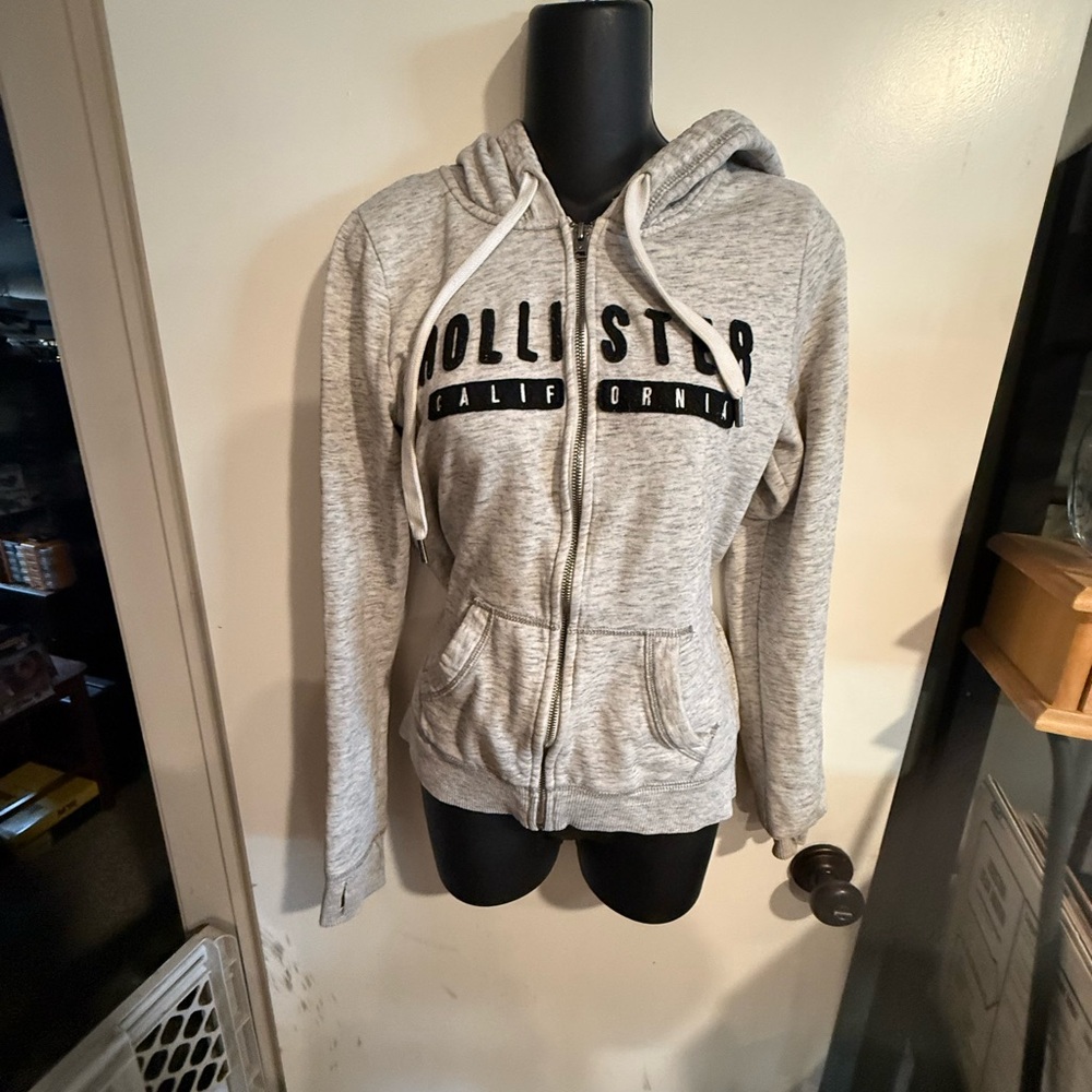 Vintage Hollister Gray Zip-Up Hoodie